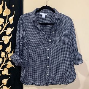 checkered button down